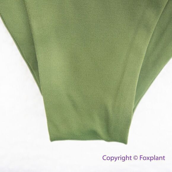 New! Set! Toast‎ Signature One-Shoulder Bikini Top, String Bottom, dark green, L - Picture 4 of 11